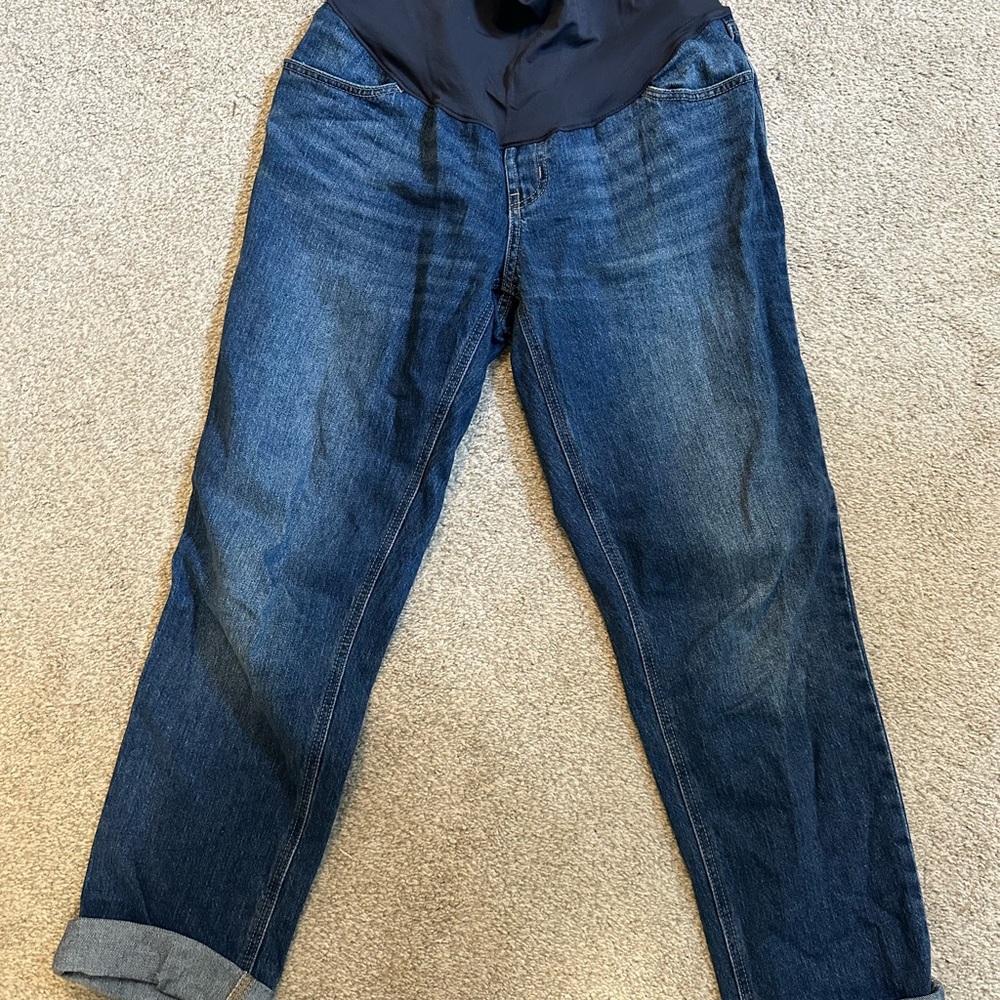 Old Navy Dark Blue Boyfriend Jeans- Maternity